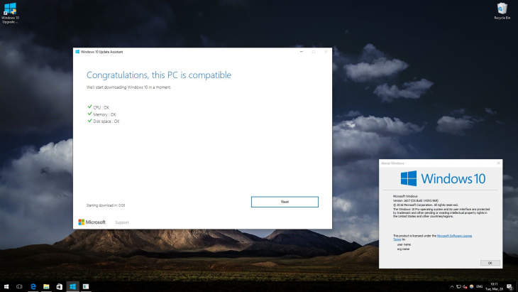  :  Windows 10 1703 "Creators Update"    