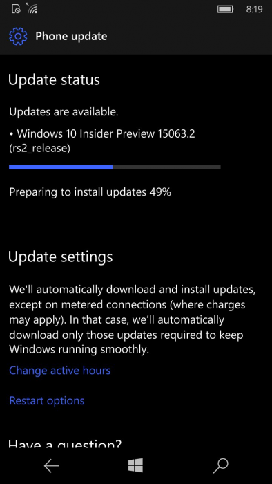    RTM  Windows 10 Mobile 15063.2 
