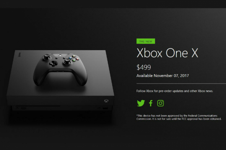  Microsoft      Xbox One X 