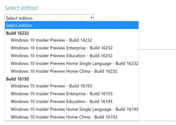   ISO Windows 10 16232 
