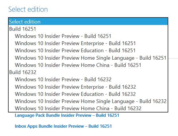    ISO Windows 10 16251 