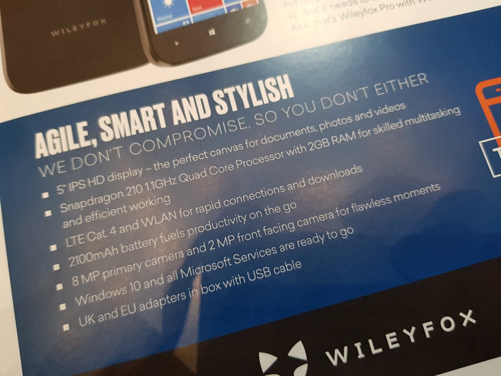 Wileyfox Pro -    Windows 10 Mobile #IFA2017