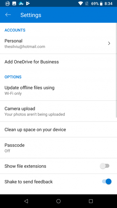   OneDrive  Android